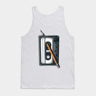 Tape Cassette-Rewind-Retro Vintage Tank Top